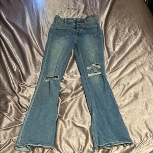 Blue Distressed Women Jeans